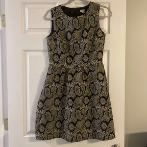 Black and gold cocktail dress